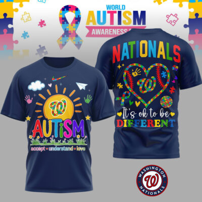 Washington Nationals | Premium MLB Autism Acceptance 3D Shirt