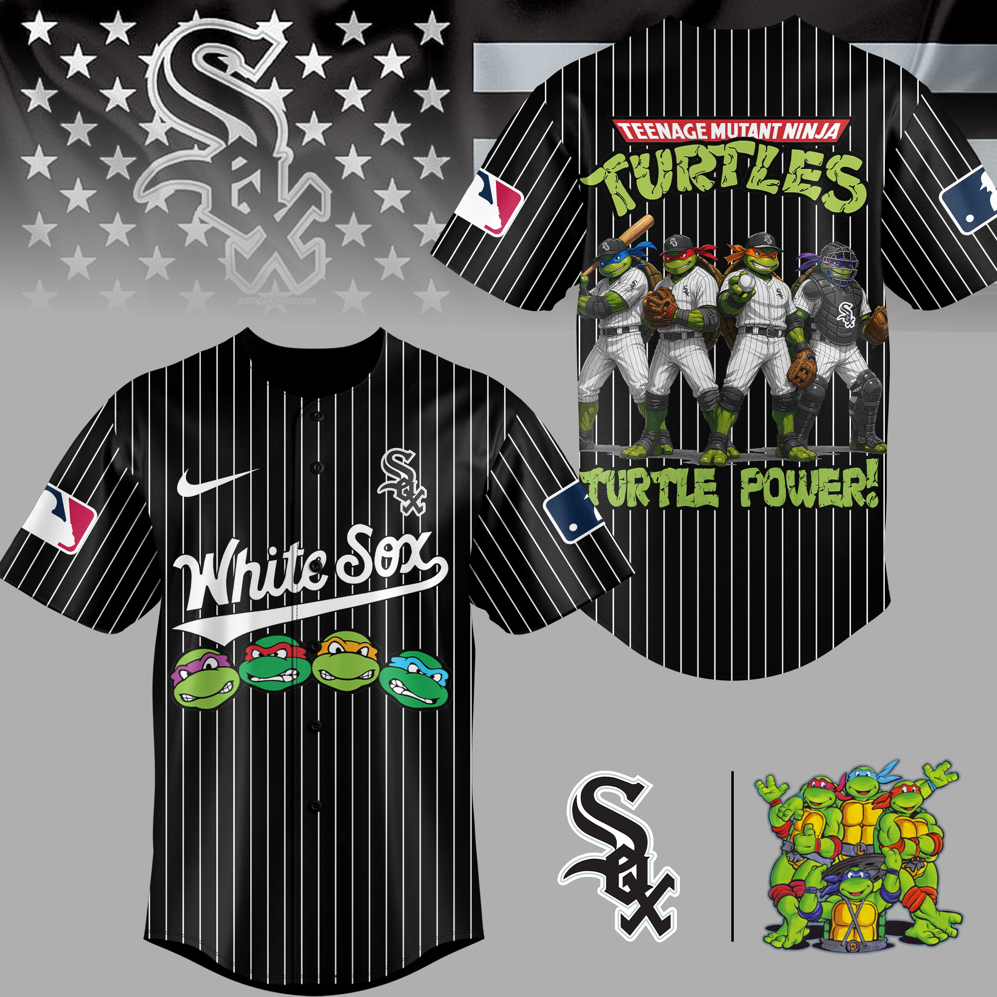 Chicago White Sox | Premium MLB Teenage Mutant Ninja Turtles Jersey - Image 2