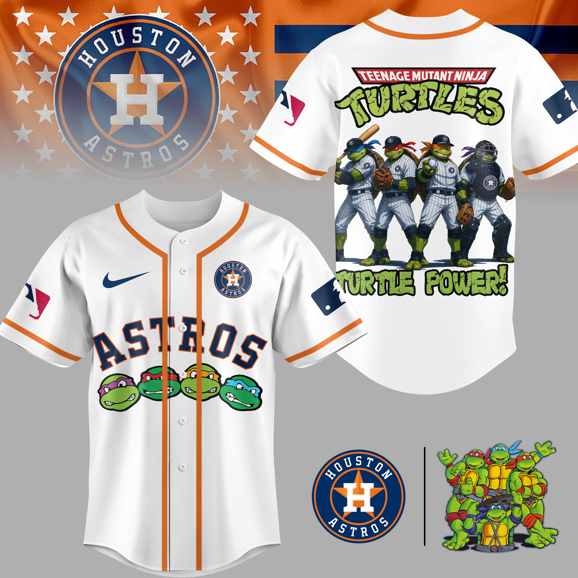 Houston Astros | Premium MLB Teenage Mutant Ninja Turtles Jersey