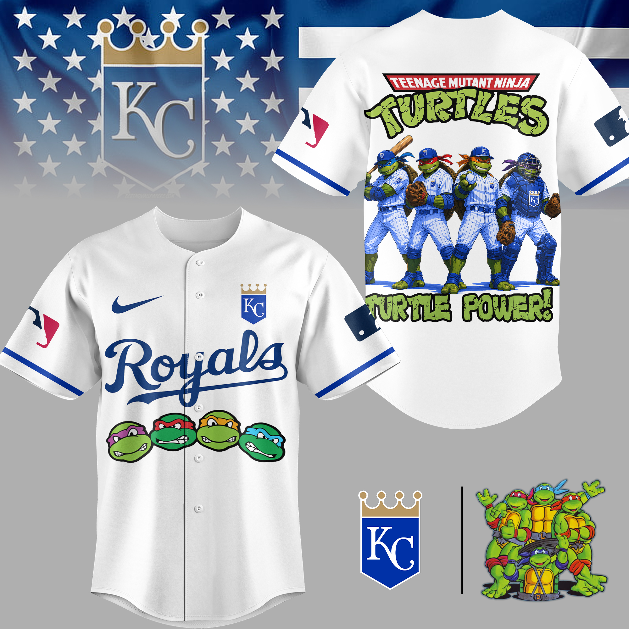Kansas City Royals | Premium MLB Teenage Mutant Ninja Turtles Jersey