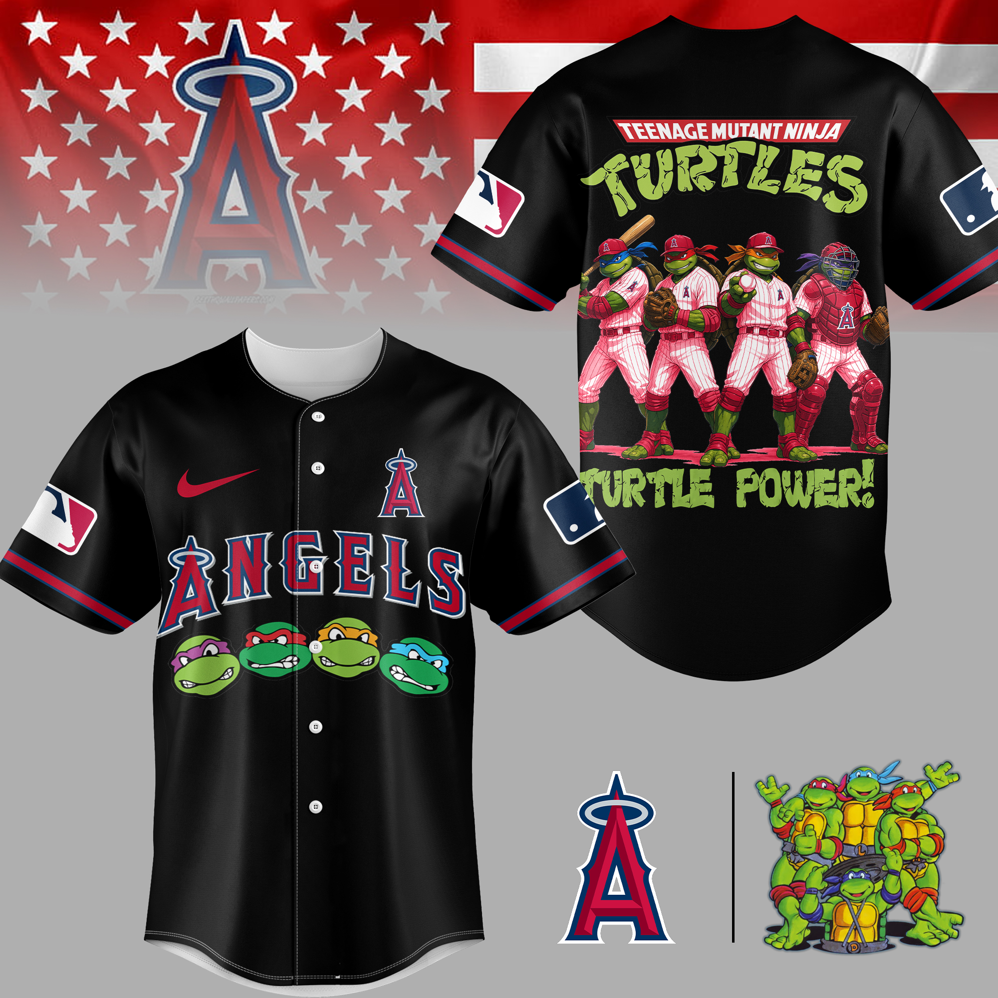 Los Angeles Angels | Premium MLB Teenage Mutant Ninja Turtles Jersey - Image 2