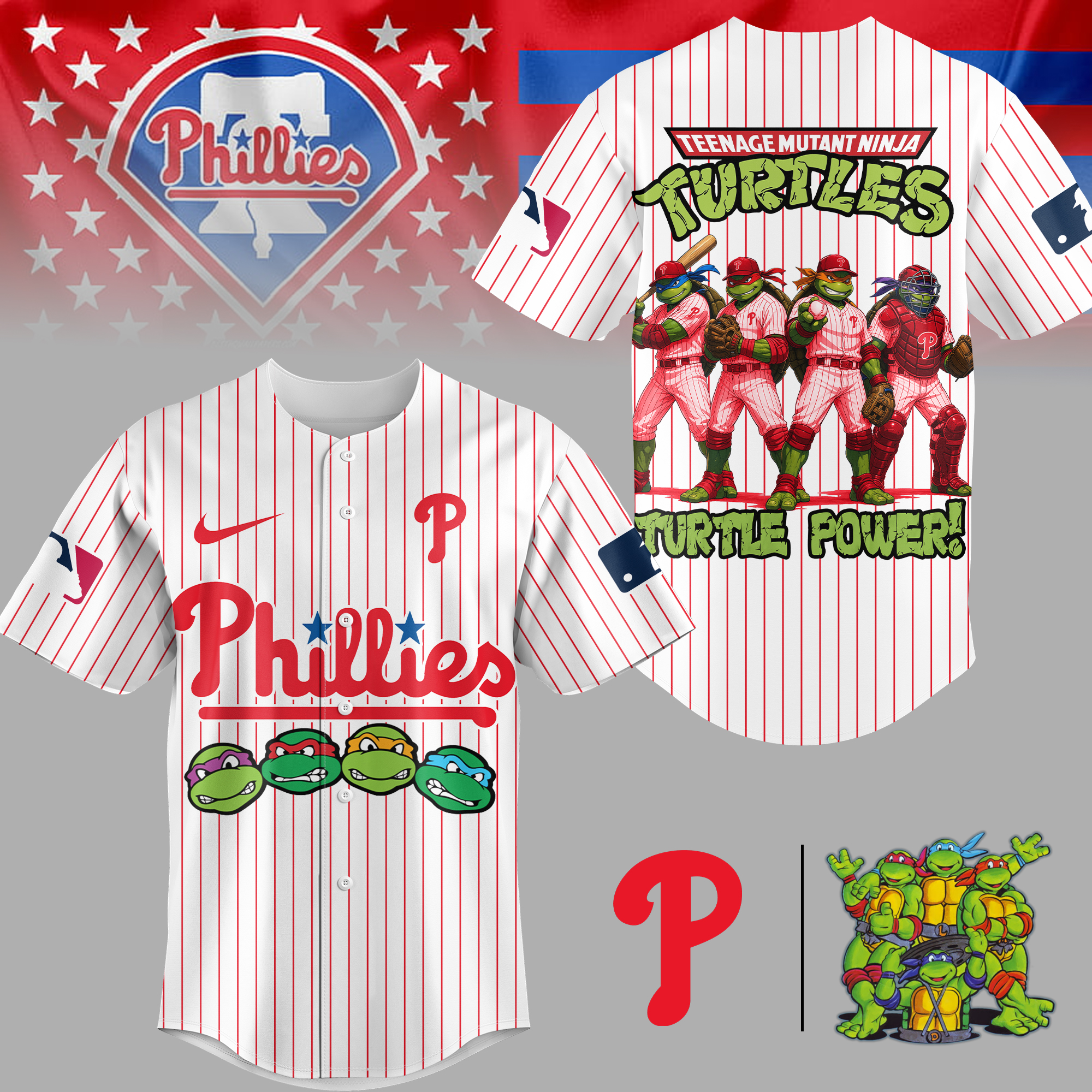 Philadelphia Phillies | Premium MLB Teenage Mutant Ninja Turtles Jersey