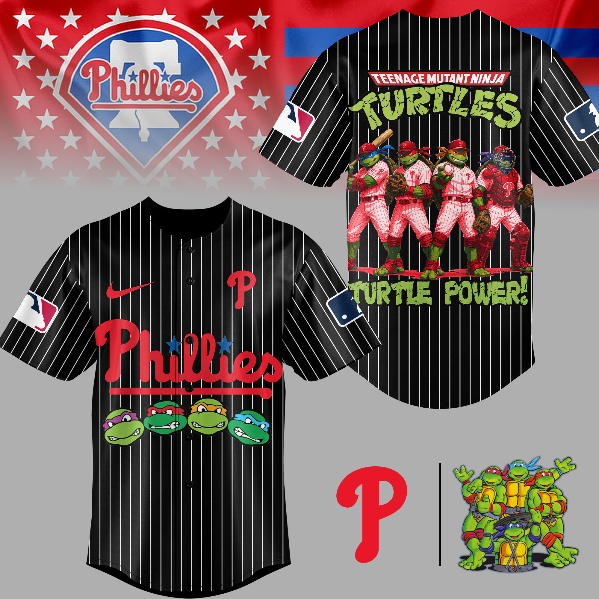 Philadelphia Phillies | Premium MLB Teenage Mutant Ninja Turtles Jersey - Image 2