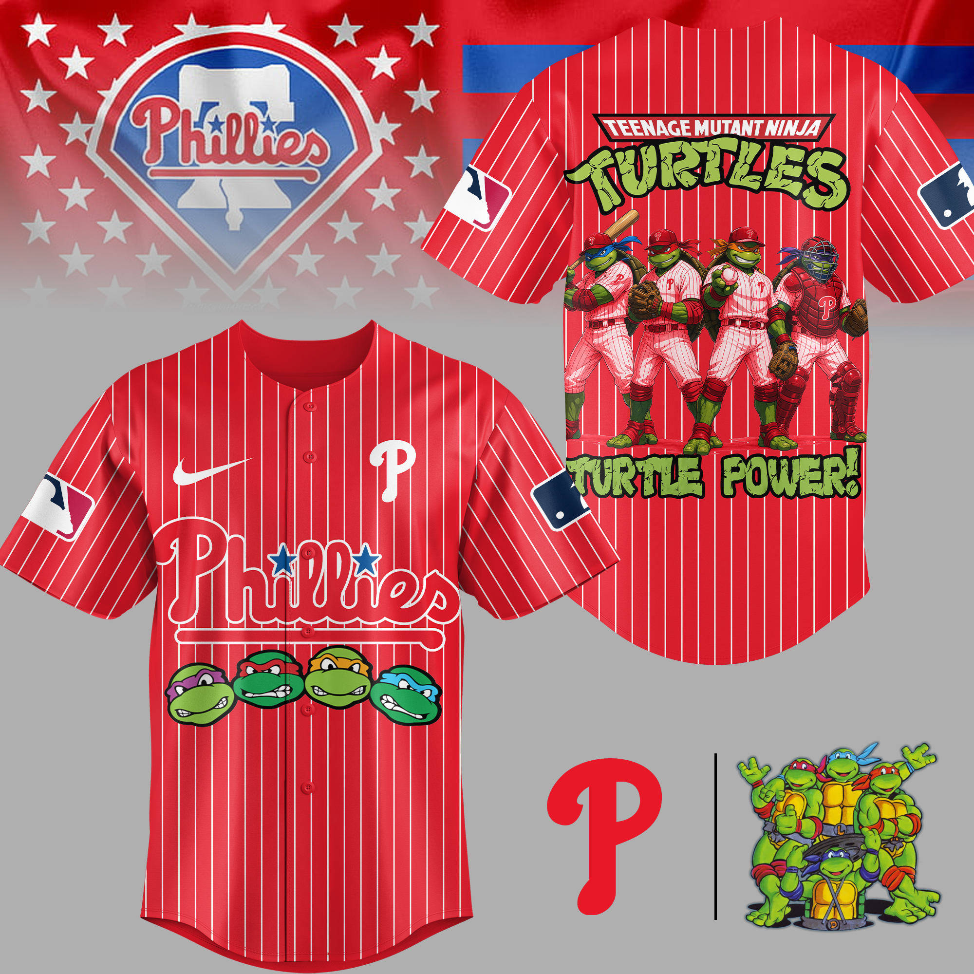 Philadelphia Phillies | Premium MLB Teenage Mutant Ninja Turtles Jersey - Image 3