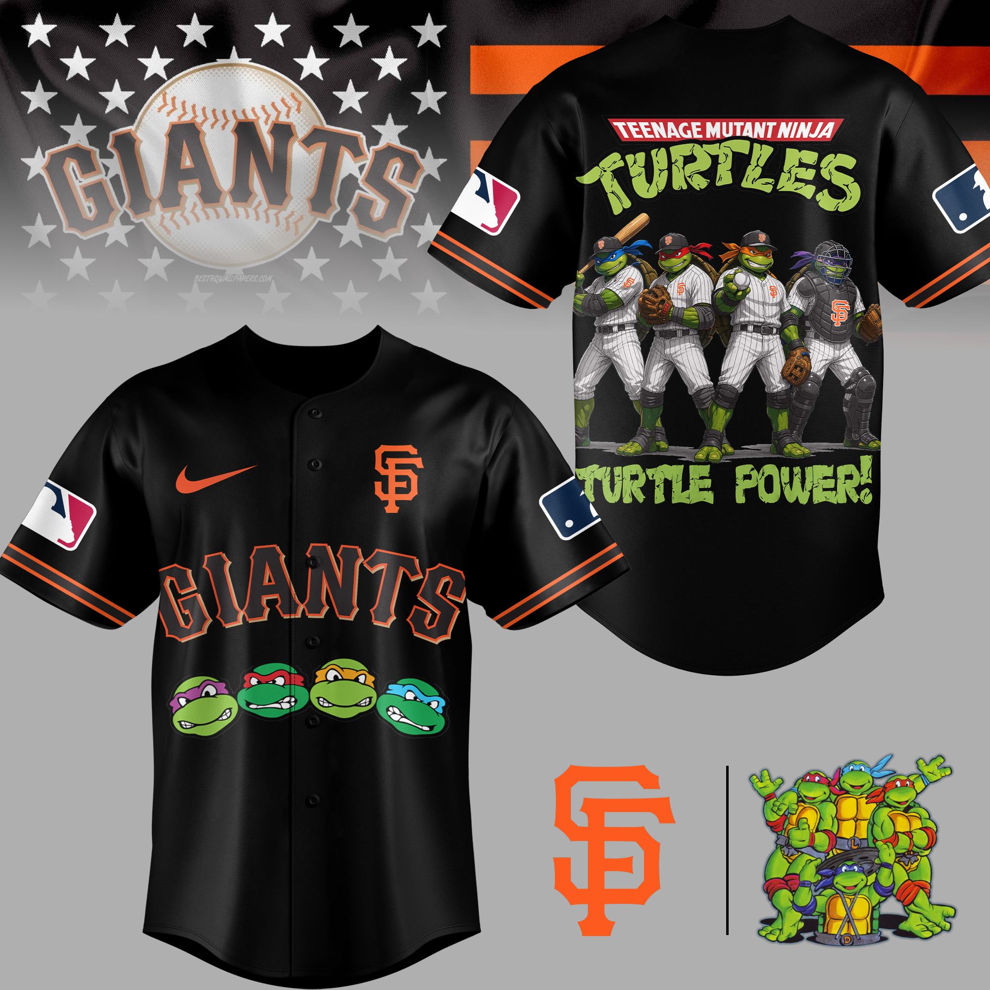San Francisco Giants | Premium MLB Teenage Mutant Ninja Turtles Jersey - Image 2