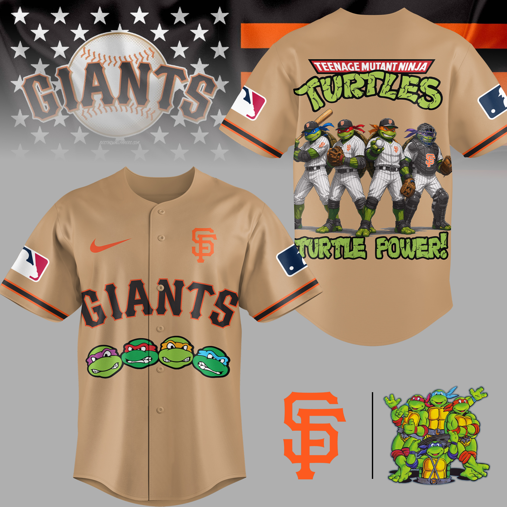 San Francisco Giants | Premium MLB Teenage Mutant Ninja Turtles Jersey - Image 3