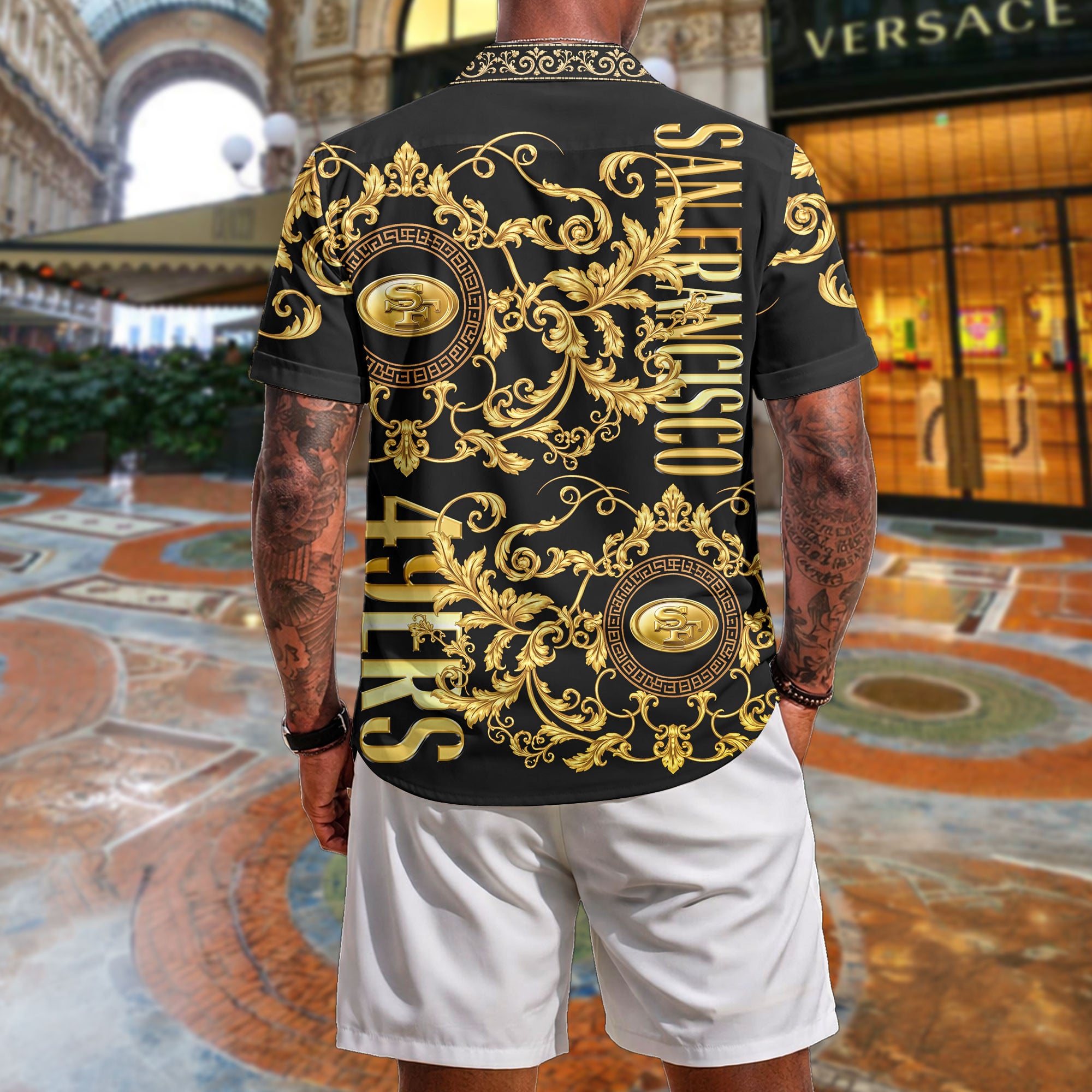 San Francisco 49ers | Premium NFL Luxury Hawaiian Shirt - Image 2