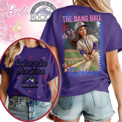 Alternative view of Colorado Rockies | Premium MLB Barbie 3D Shirt HY
