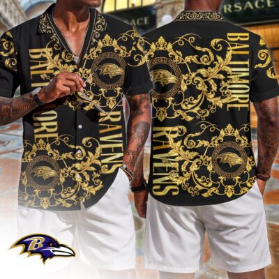 Baltimore Ravens | Premium NFL Luxury Hawaiian Shirt