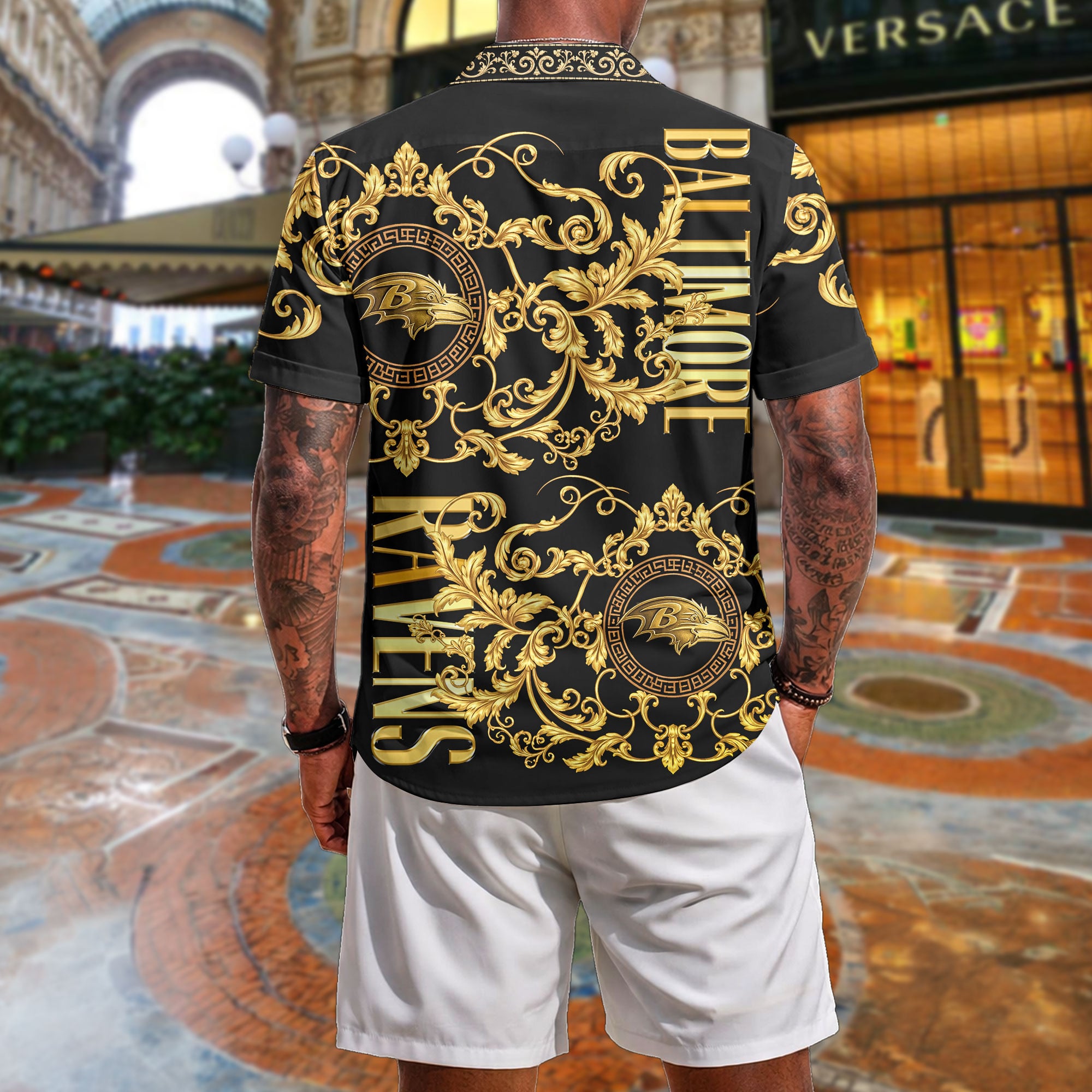 Baltimore Ravens | Premium NFL Luxury Hawaiian Shirt - Image 2