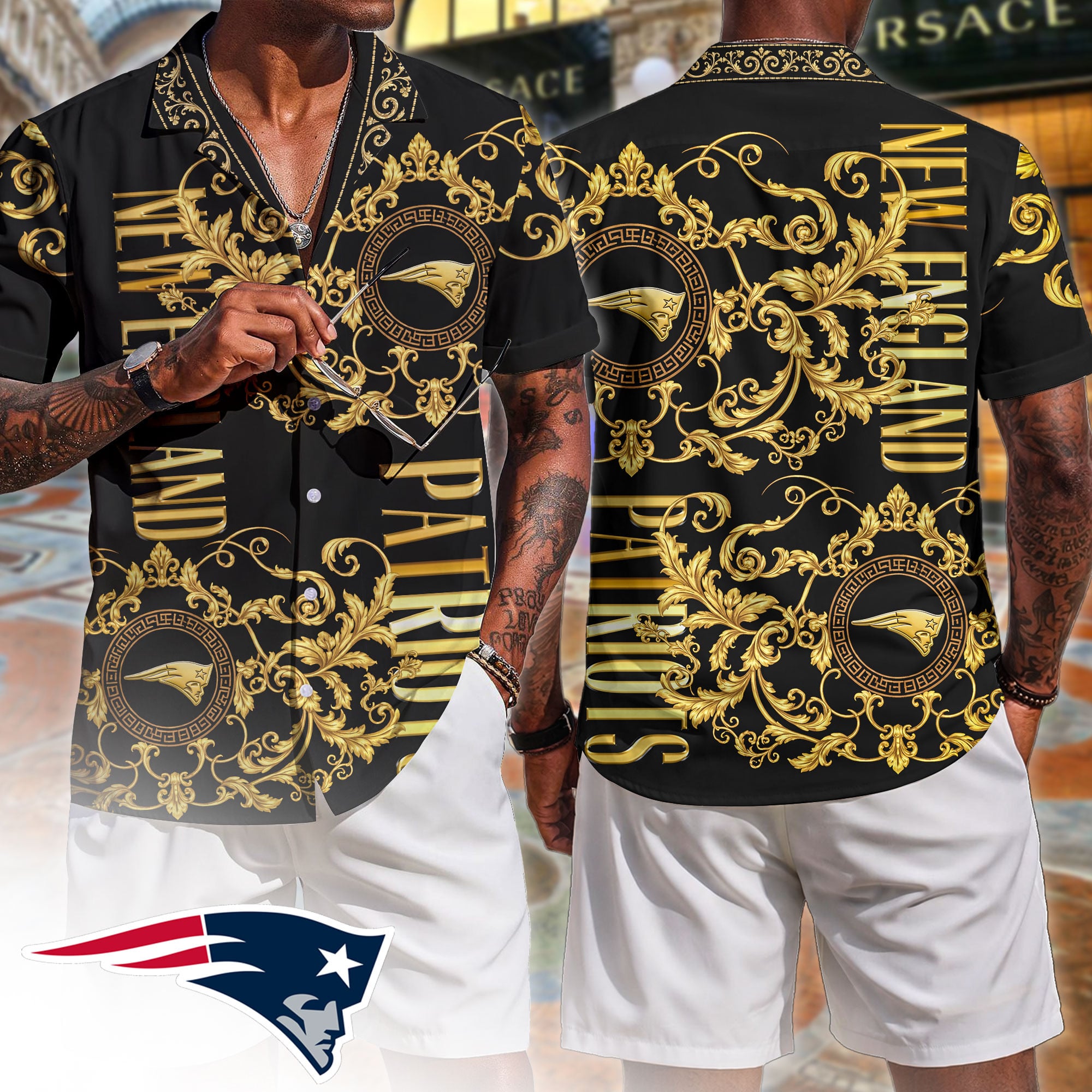 New England Patriots | Premium NFL Luxury Hawaiian Shirt