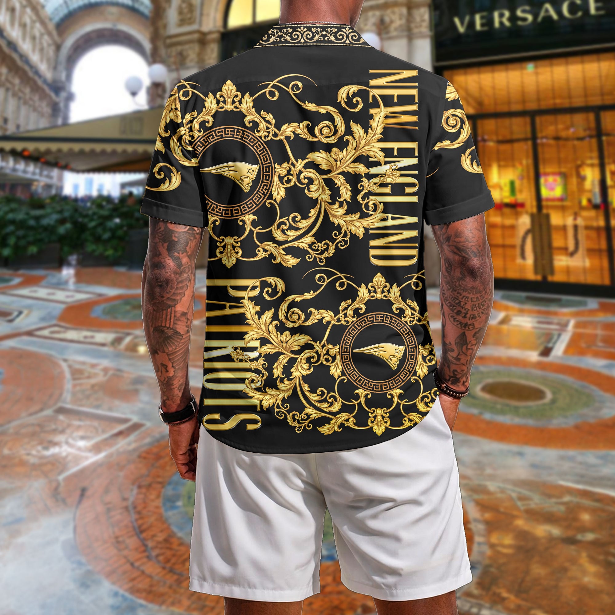 New England Patriots | Premium NFL Luxury Hawaiian Shirt - Image 2