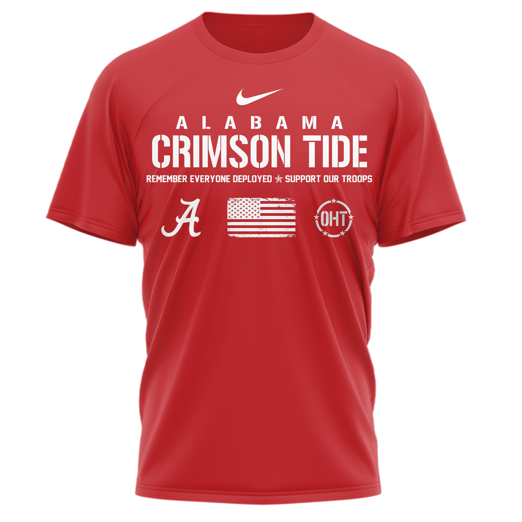 Alabama Crimson Tide | Premium NCAA Remember Everyone Deployed 3d Shirt - Image 2
