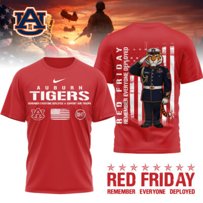Auburn Tigers | Premium NCAA Remember Everyone Deployed 3d Shirt - M