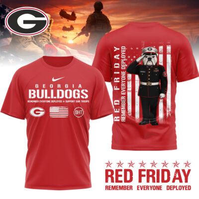 Georgia Bulldogs | Premium NCAA Remember Everyone Deployed 3d Shirt