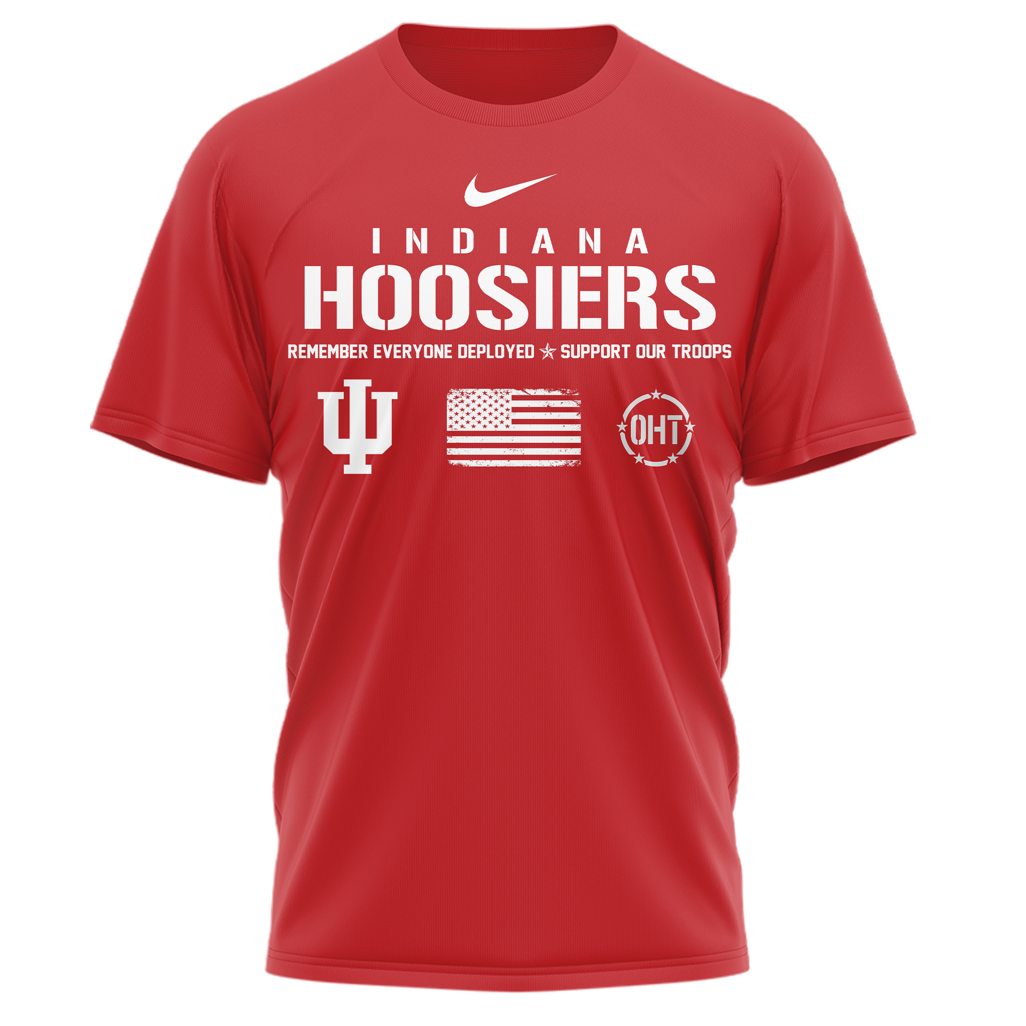 Indiana Hoosiers | Premium NCAA Remember Everyone Deployed 3d Shirt - Image 2