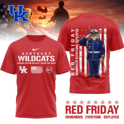 Kentucky Wildcats | Premium NCAA Remember Everyone Deployed 3d Shirt - 3XL