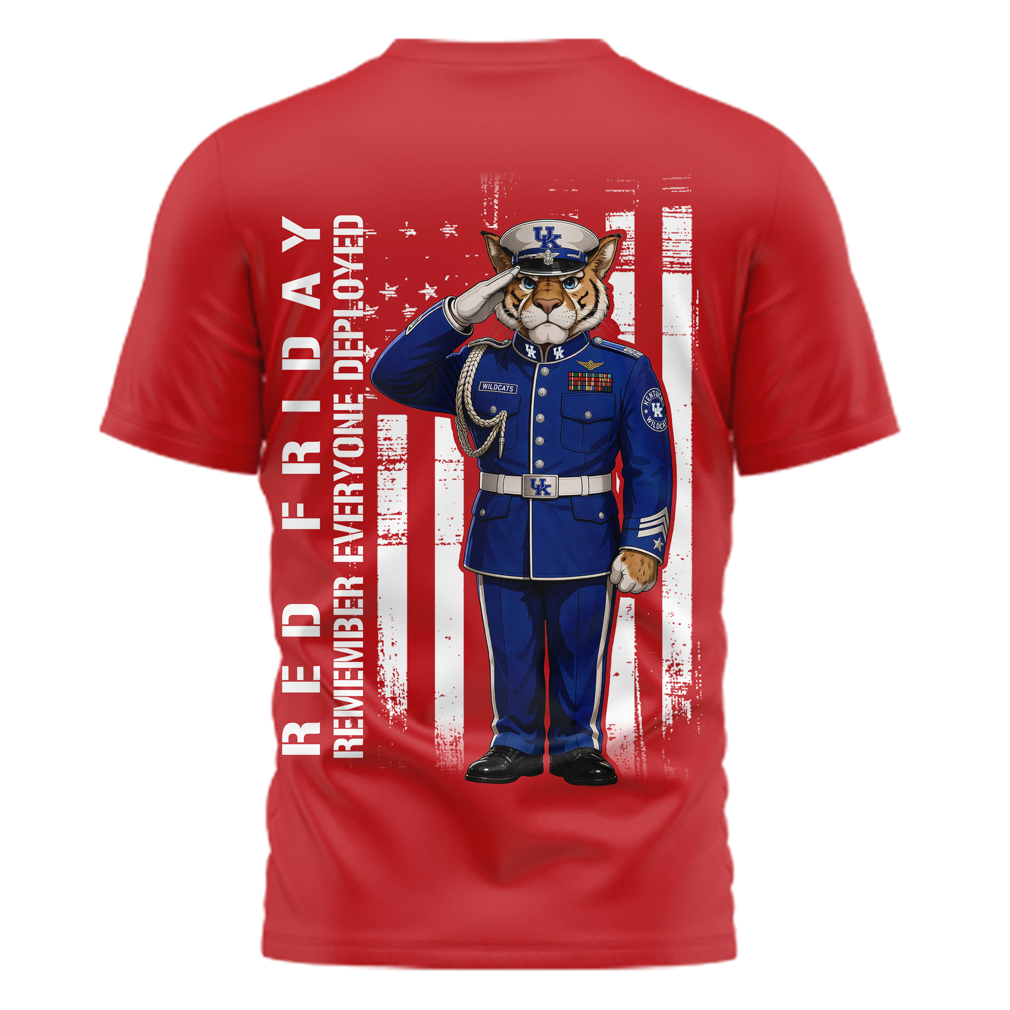 Kentucky Wildcats | Premium NCAA Remember Everyone Deployed 3d Shirt - Image 3