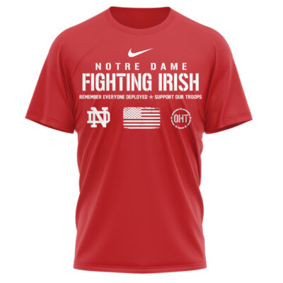 Alternative view of Notre Dame Fighting Irish | Premium NCAA Remember Everyone Deployed 3d Shirt