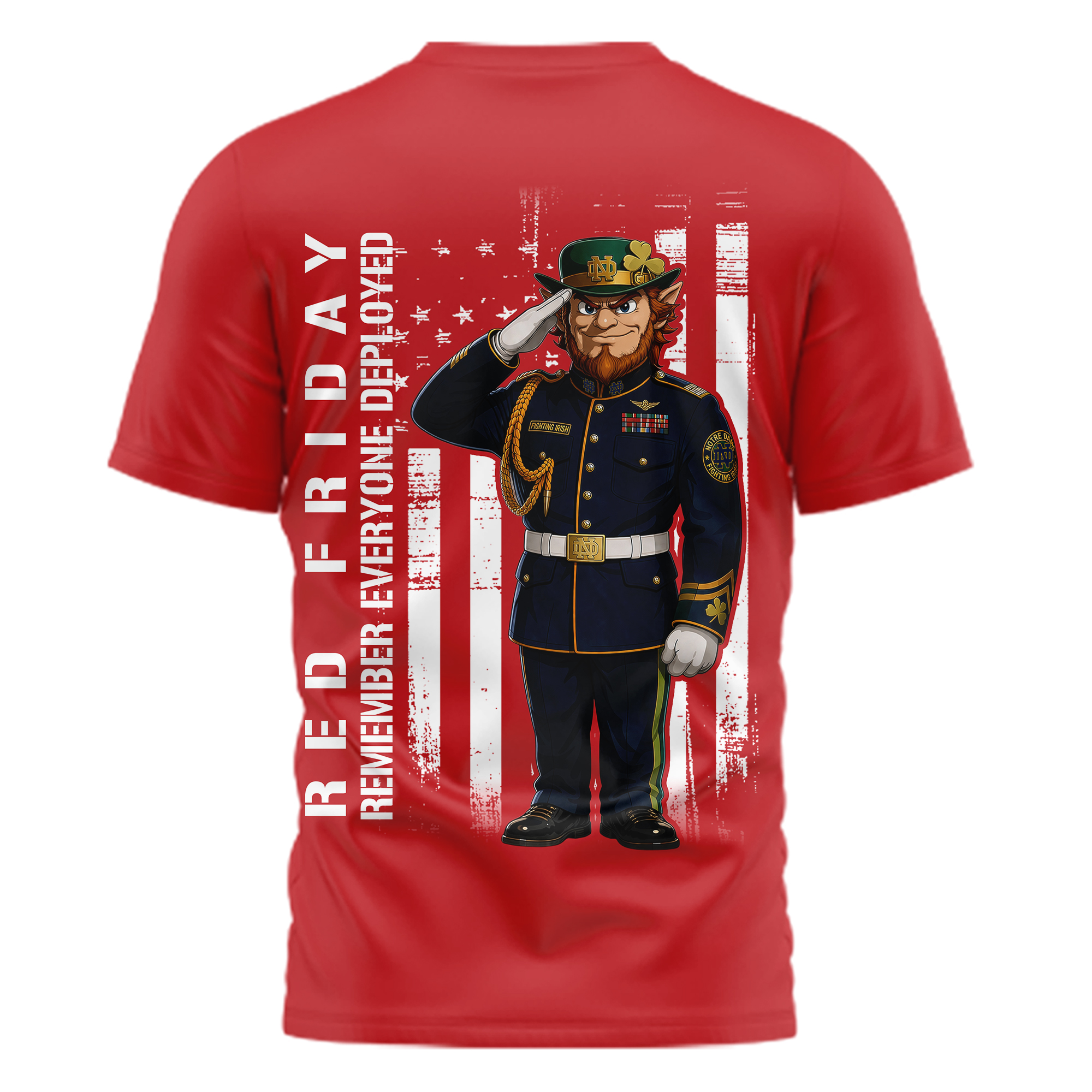 Notre Dame Fighting Irish | Premium NCAA Remember Everyone Deployed 3d Shirt - Image 3