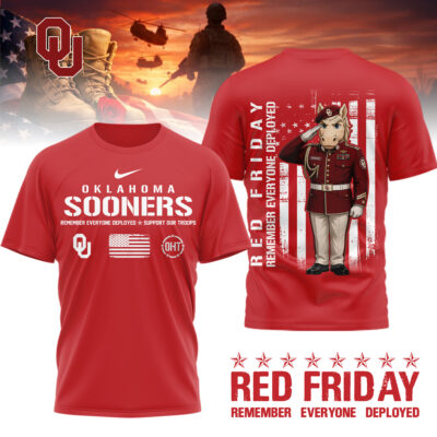 Oklahoma Sooners | Premium NCAA Remember Everyone Deployed 3d Shirt - L