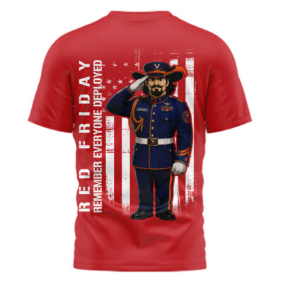 Alternative view of Virginia Cavaliers | Premium NCAA Remember Everyone Deployed 3d Shirt