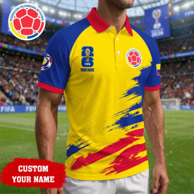 Colombia | Premium Road to World Cup 2026 Polo Shirt - 5XL