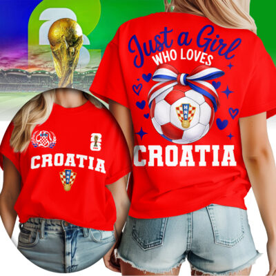 Croatia | Premium WC26 Just a Girl Who Loves Soccer Shirt