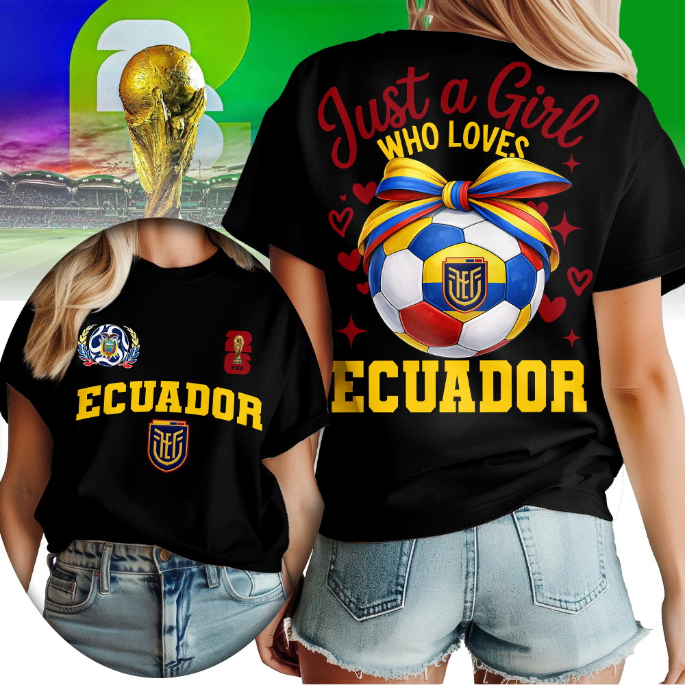 Ecuador | Premium WC26 Just a Girl Who Loves Soccer Shirt - Image 2