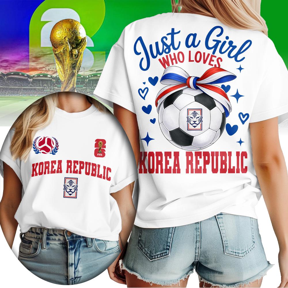 Korea Republic | Premium WC26 Just a Girl Who Loves Soccer Shirt