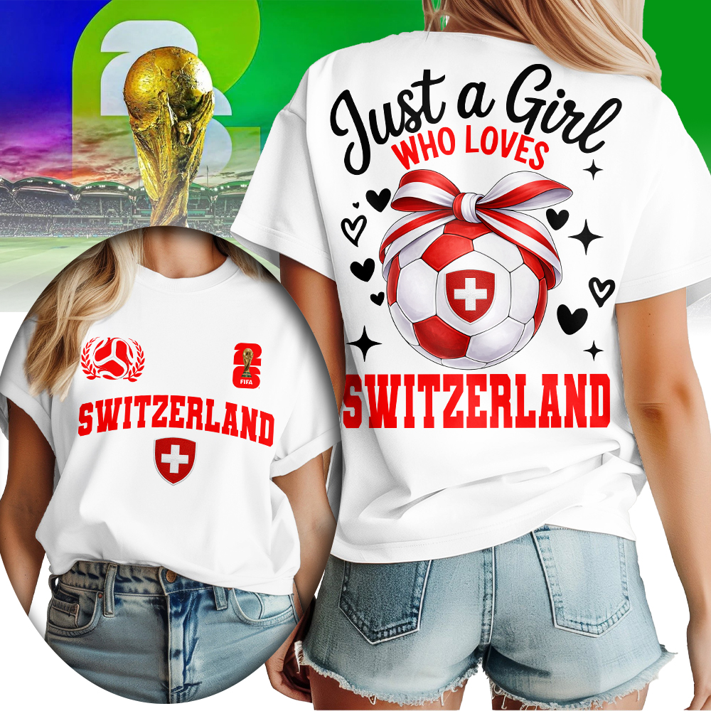 Switzerland | Premium WC26 Just a Girl Who Loves Soccer Shirt