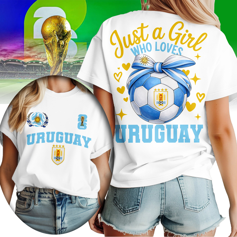 Uruguay | Premium WC26 Just a Girl Who Loves Soccer Shirt