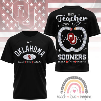 Oklahoma Sooners | Premium NCAA Teacher Love Inspire 3D T-Shirt