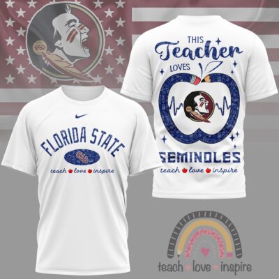 Florida State Seminoles | Premium NCAA Teacher Love Inspire 3D T-Shirt