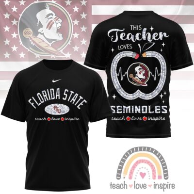 Florida State Seminoles | Premium NCAA Teacher Love Inspire 3D T-Shirt
