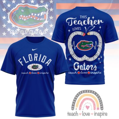 Florida Gators | Premium NCAA Teacher Love Inspire 3D T-Shirt