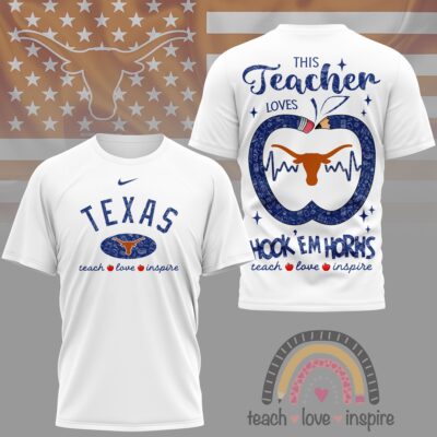 Texas Longhorns | Premium NCAA Teacher Love Inspire 3D T-Shirt