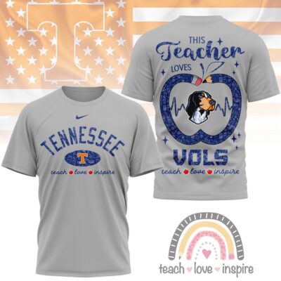 Tennessee Volunteers | Premium NCAA Teacher Love Inspire 3D T-Shirt
