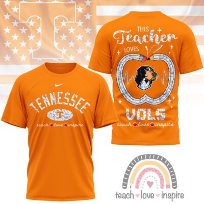 Tennessee Volunteers | Premium NCAA Teacher Love Inspire 3D T-Shirt