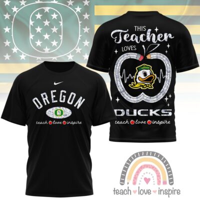 Oregon Ducks | Premium NCAA Teacher Love Inspire 3D T-Shirt