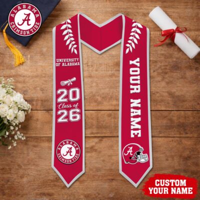 Alabama Crimson Tide | Premium NCAA Graduation Stole