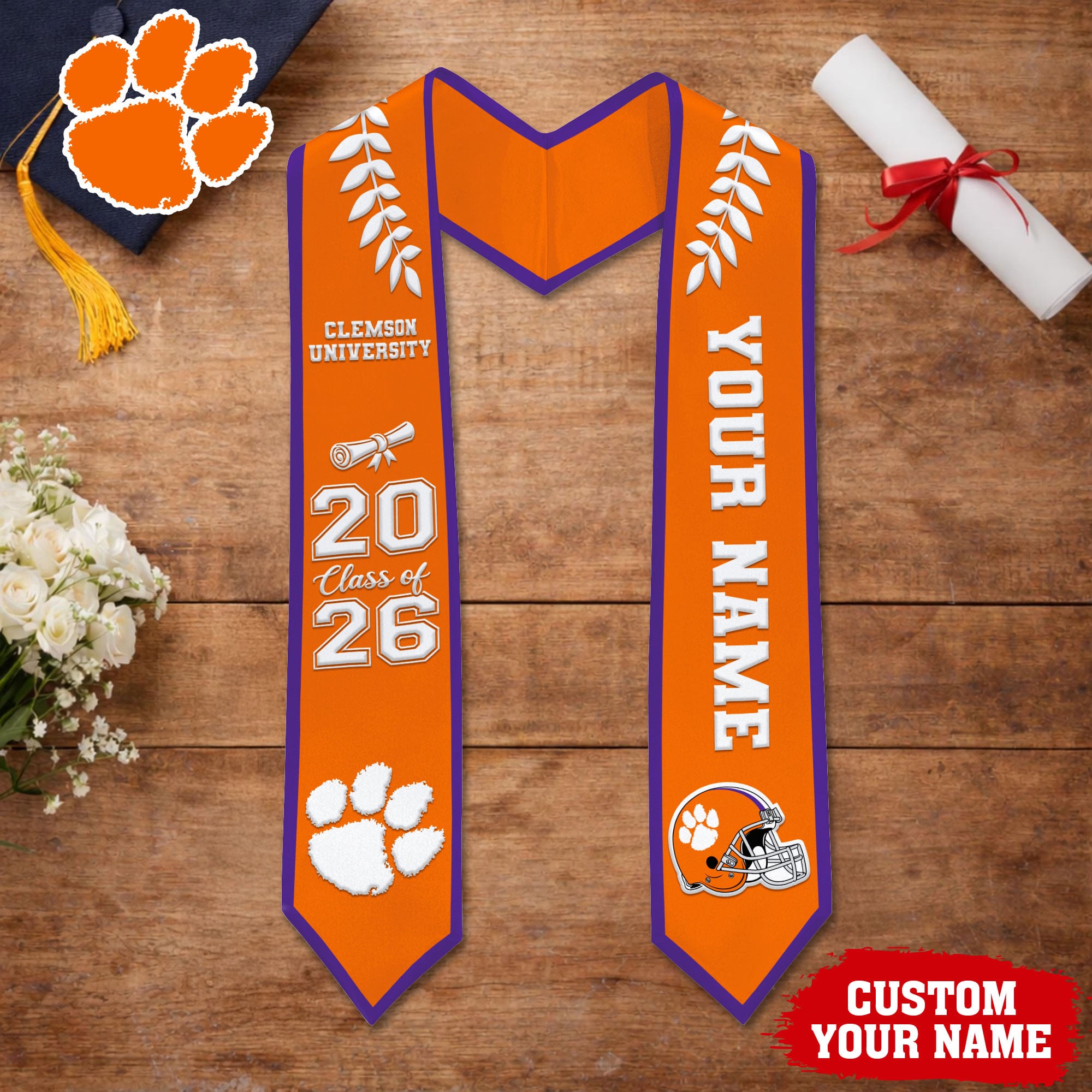 Clemson Tigers | Premium NCAA Graduation Stole