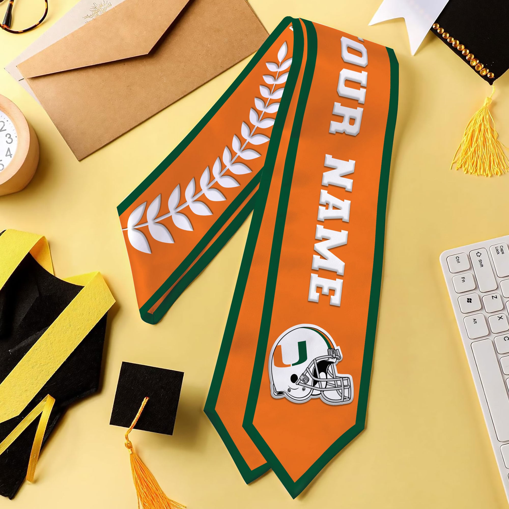 Miami Hurricanes | Premium NCAA Graduation Stole - Image 2