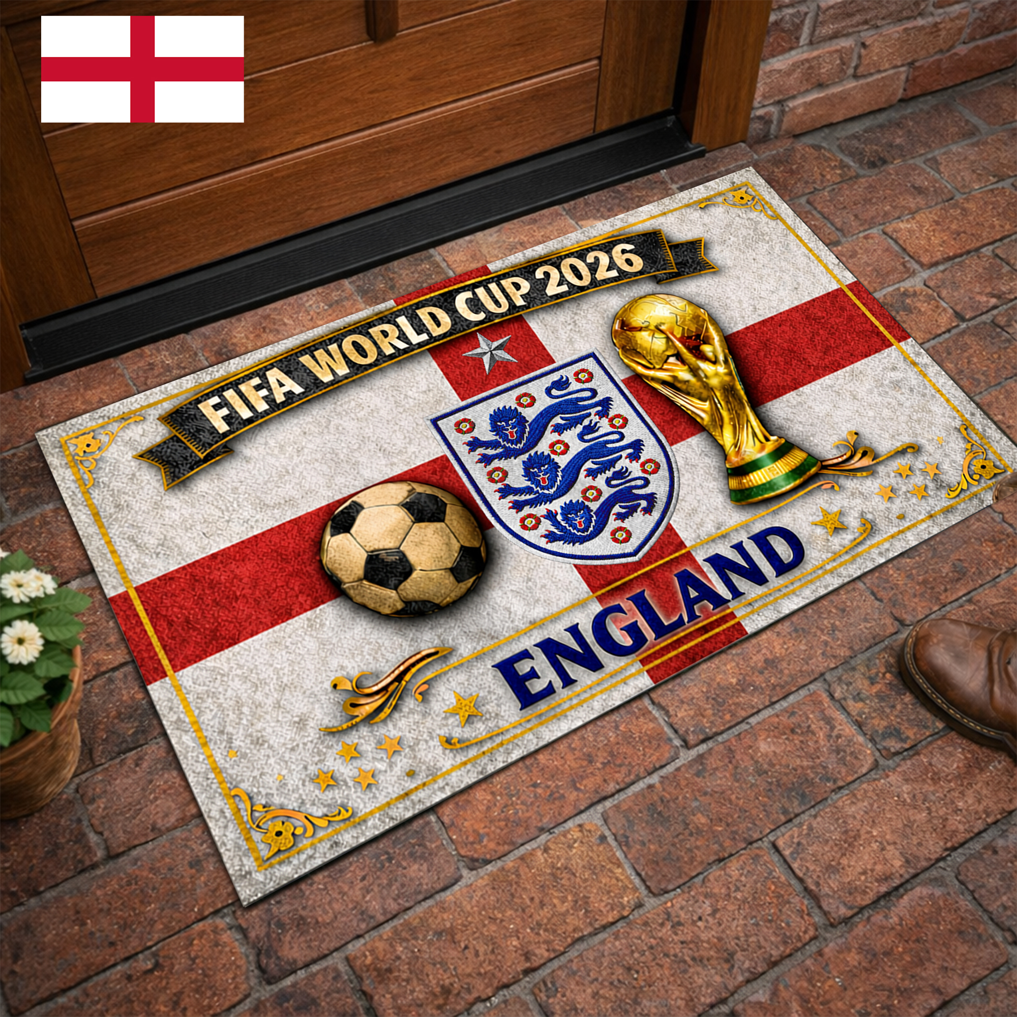 England | Premium WC26 Doormat - Image 2