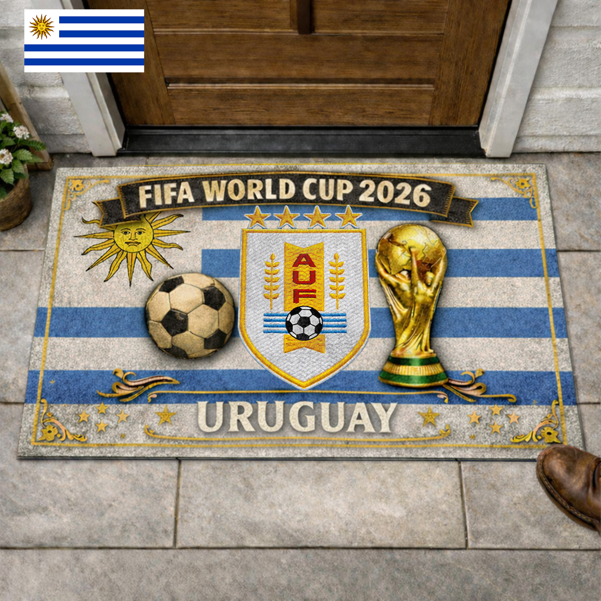 Uruguay | Premium WC26 Doormat