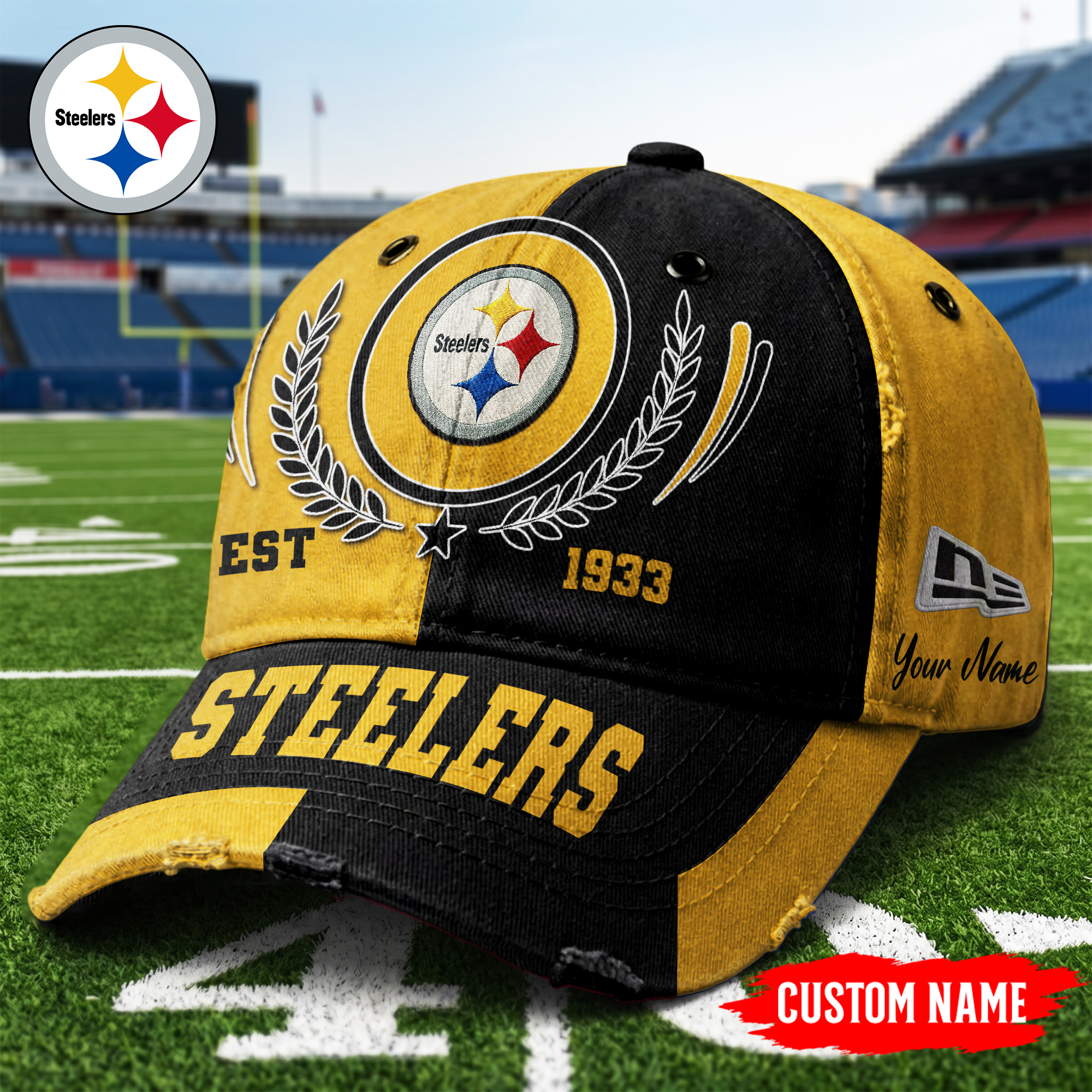 Pittsburgh Steelers | Premium NFL Split Color New Era Cap - Image 2