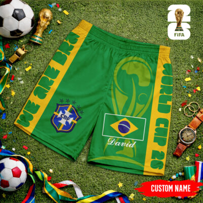 Brazil | Premium WC26 FIFA World Cup 26 Personalized Shorts