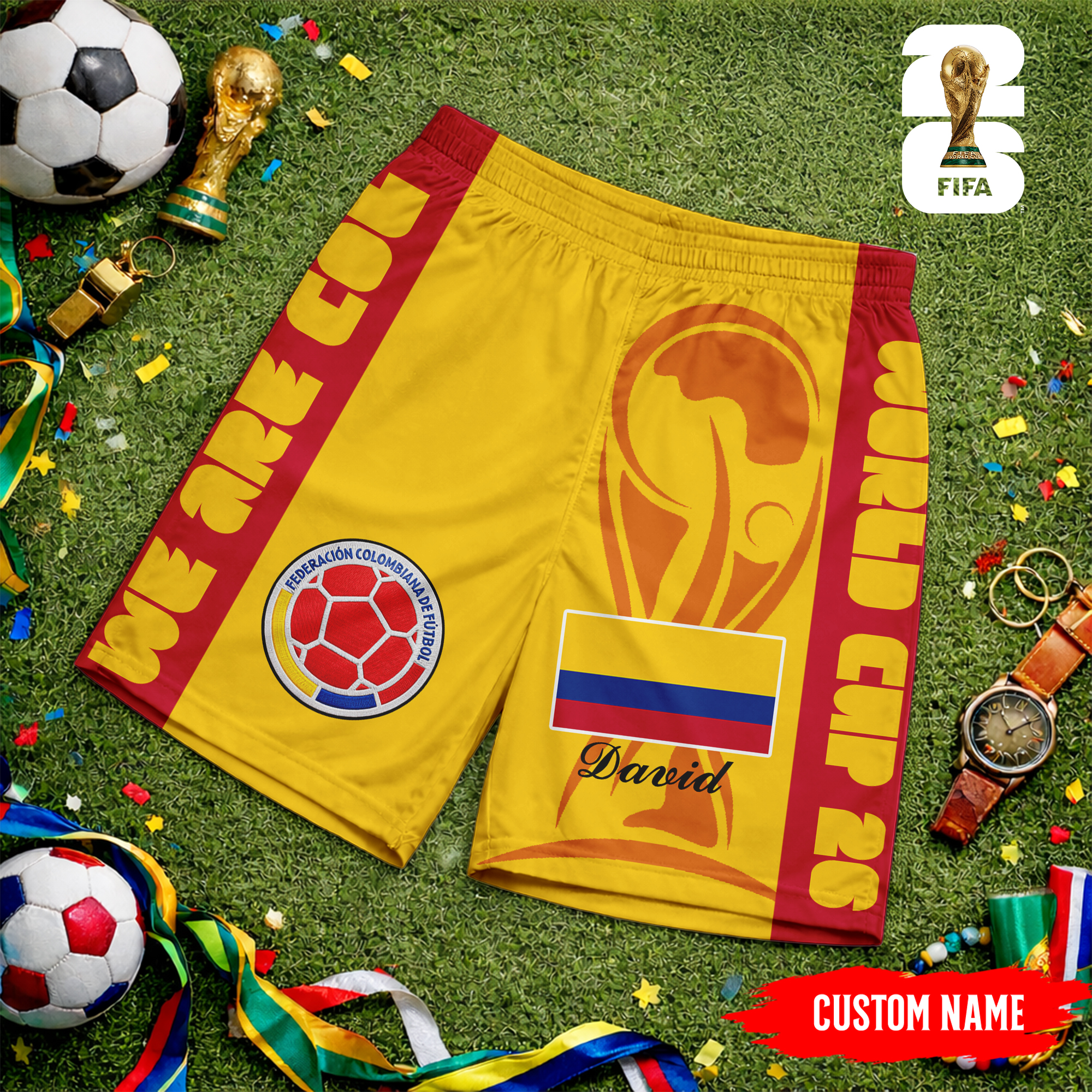 Colombia | Premium WC26 FIFA World Cup 26 Personalized Shorts