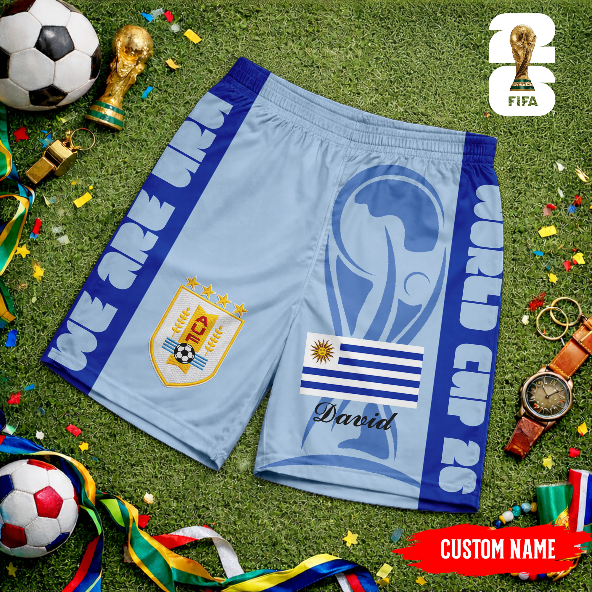 Uruguay | Premium WC26 FIFA World Cup 26 Personalized Shorts