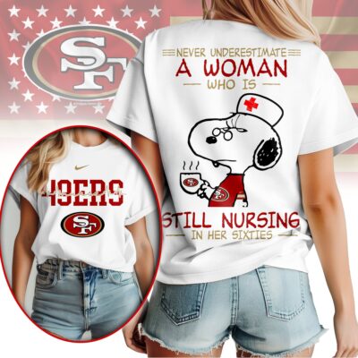 San Francisco 49ers | Premium NFL Never Underestimate A Nurse Women Shirt
